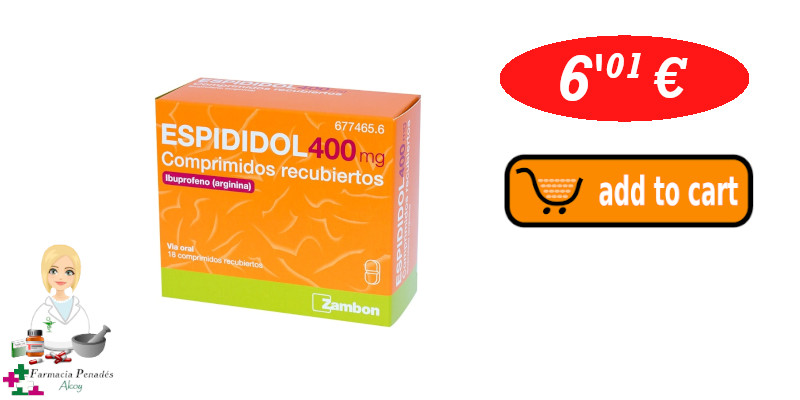 Espididol es una combinacion de ibuprofeno y arginina que hace que disminuya la inflamacion derivada de la rizartrosis